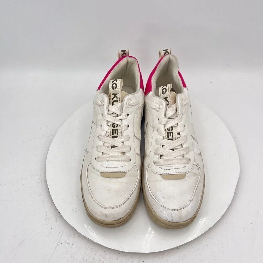 Kurt Geiger Women Size EU 40 US 9 White Red Leather G Logo Casual Shoes